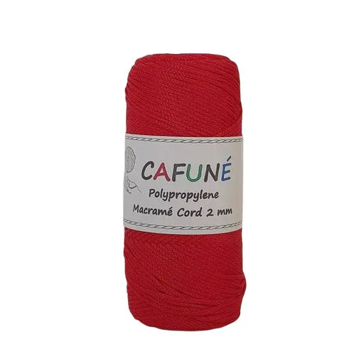 Cafune Polypropyleen koord 2mm is een gevlochten koord in schitterende kleuren zoals deze rode