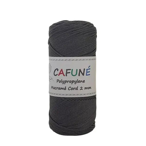Cafune Polypropyleen koord 2mm is een gevlochten koord in schitterende kleuren zoals deze smokey grey