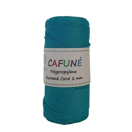 Cafune Polypropyleen koord 2mm is een gevlochten koord in schitterende kleuren zoals deze turquoise