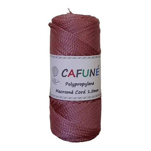 cafune propyleen koord 1.5 mm oudroze haakgaren van hobbygaren
