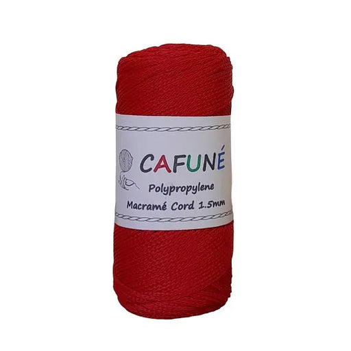 Cafuné Propyleen Koord 1,5mm rood, haakgaren