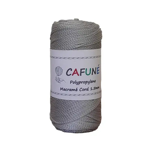 Cafuné Propyleen Koord 1,5mm zilver, haakgaren