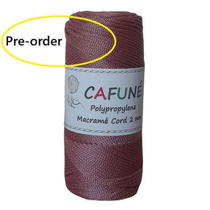 Cafuné Polypropyleen Macrame Koord 2mm - Oud Roze
