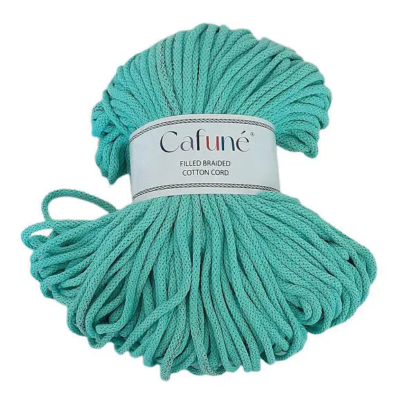 cafune premium macrame koord 5mm, 100 meter gevlochten koord,  mint