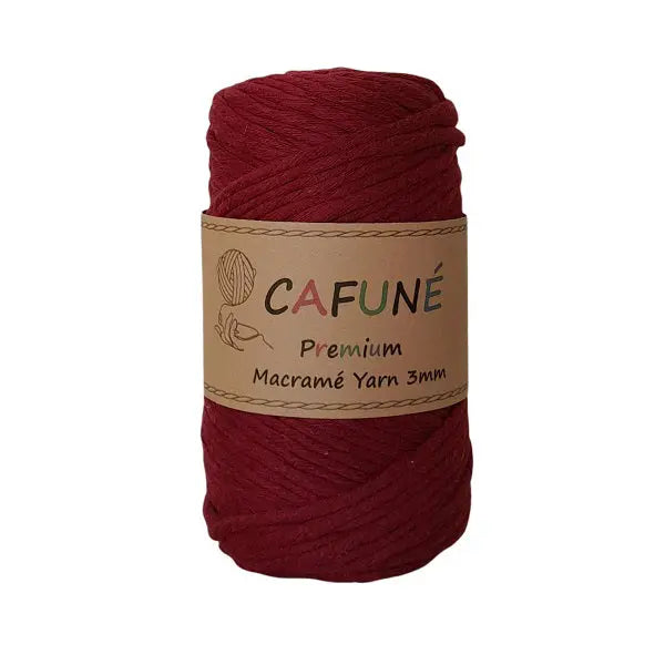 cafune premium macrame garen enkele streng, bordeaux