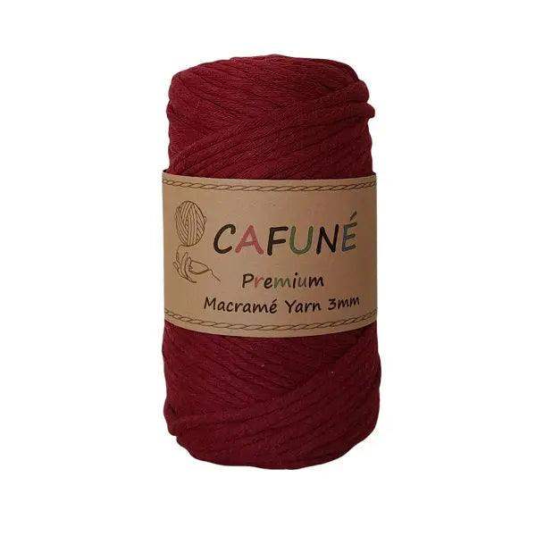 Cafuné Premium Macrame Garen 3mm Bordeaux - Hobbygaren