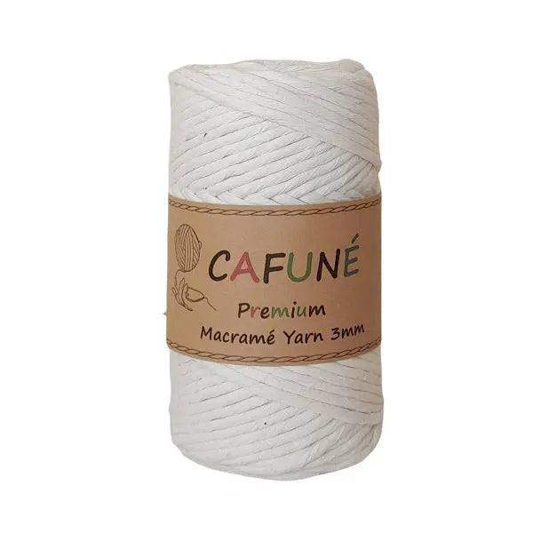 Cafuné Premium Macrame Garen 3mm Ecru - Hobbygaren