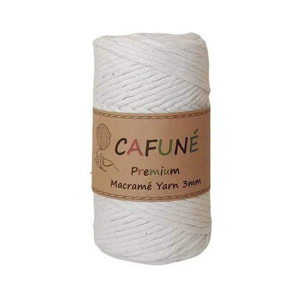 Cafuné Premium Macrame Garen 3mm Ecru - Hobbygaren