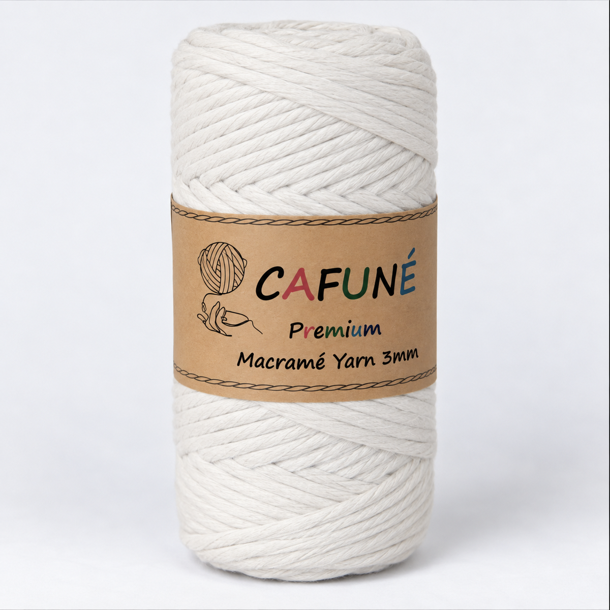 Makramee Garn 3mm – Cafuné Premium | Weich & Auskämmbar