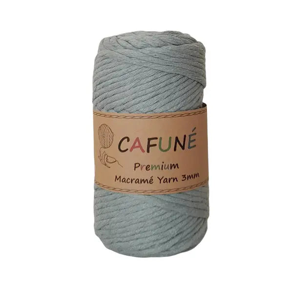 cafune premium macrame garen enkele streng, eucalyptus