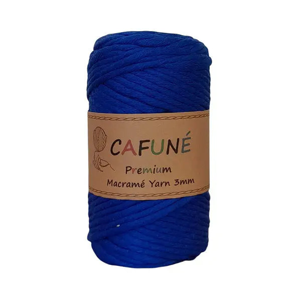 cafune premium macrame garen enkele streng, indigo