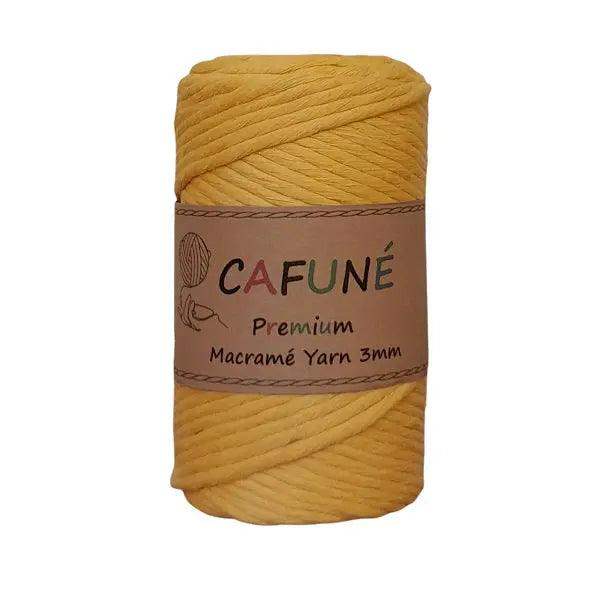 Cafuné Premium Macrame Garen 3mm Mosterd - Hobbygaren
