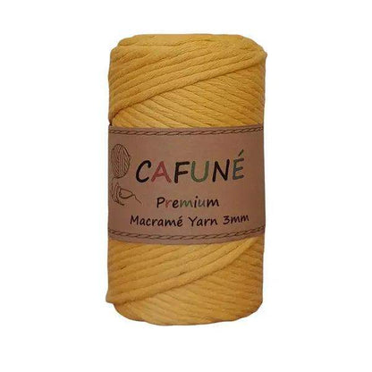 Cafuné Premium Macrame Garen 3mm Mosterd - Hobbygaren
