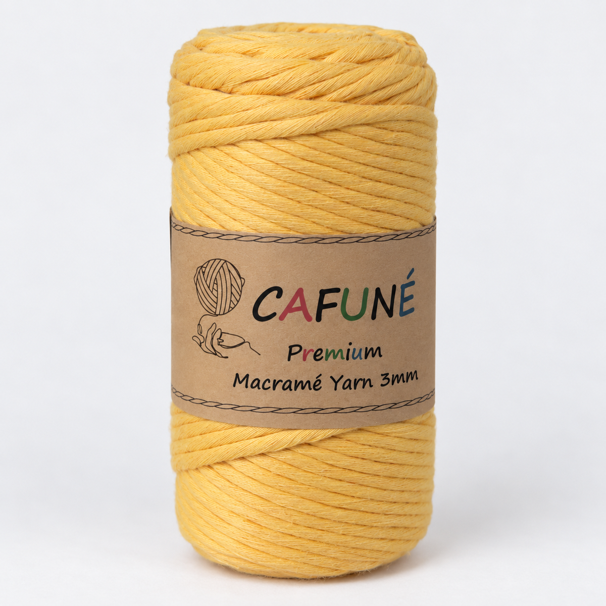 Makramee Garn 3mm – Cafuné Premium | Weich & Auskämmbar