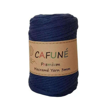 Cafuné Premium Macrame Garen 3mm Navy - Hobbygaren