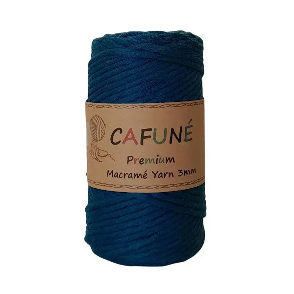 cafune premium macrame garen enkele streng, peacock