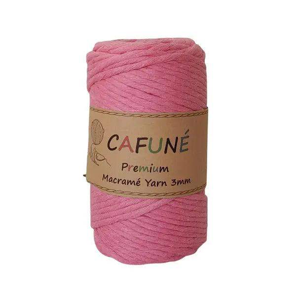 Cafuné Premium Macrame Garen 3mm Roze - Hobbygaren