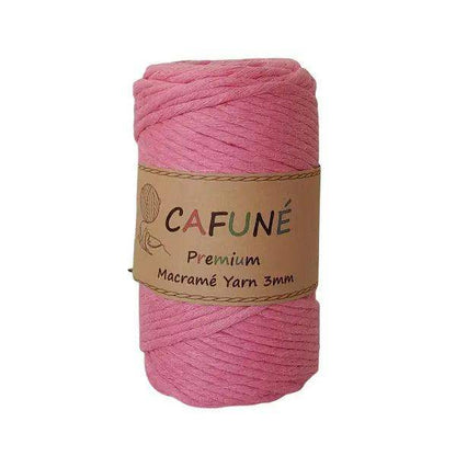 Cafuné Premium Macrame Garen 3mm Roze - Hobbygaren