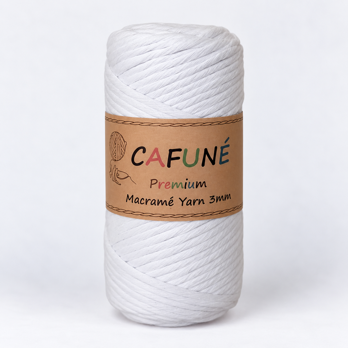 Makramee Garn 3mm – Cafuné Premium | Weich & Auskämmbar