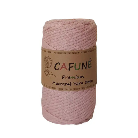 cafune premium macrame garen enkele streng, zalmroze