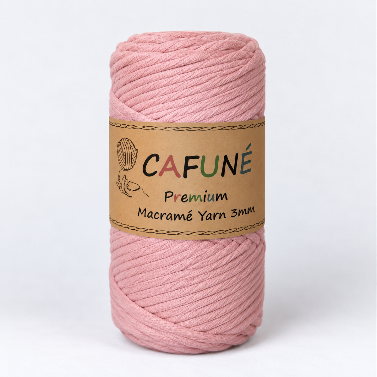 Makramee Garn 3mm – Cafuné Premium | Weich & Auskämmbar