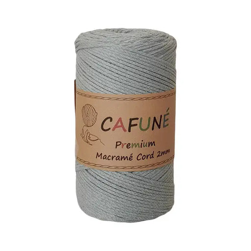 cafuné premium macrame koord 2mm eucalyptus. Haak schitterende tassen, dromenvangers of levensbomen.