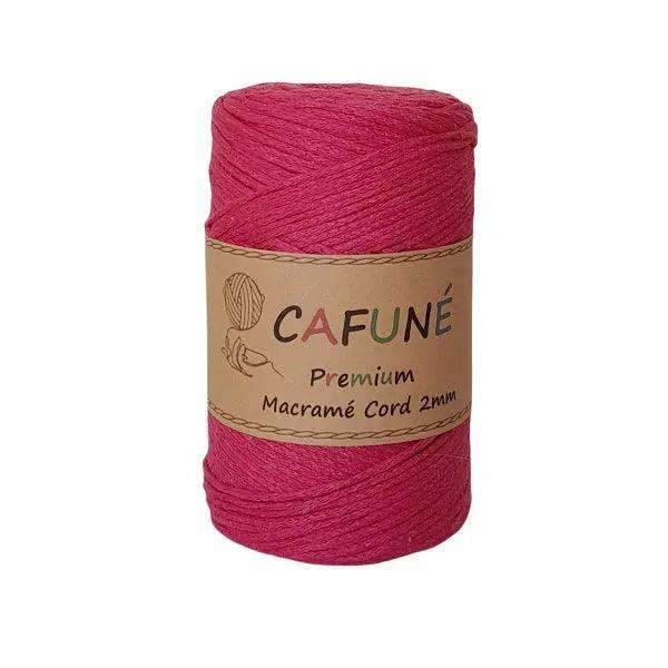 Premium Macrame Koord 2mm Fuchsia - Hobbygaren