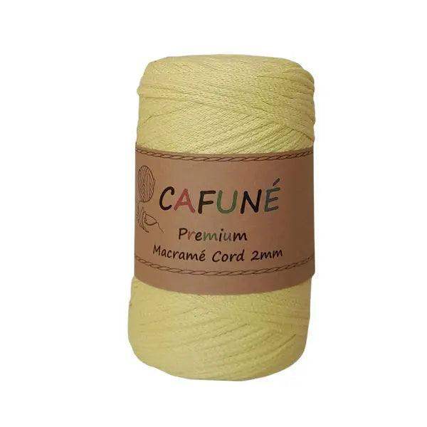 Premium Macrame Koord 2mm Geel - Hobbygaren