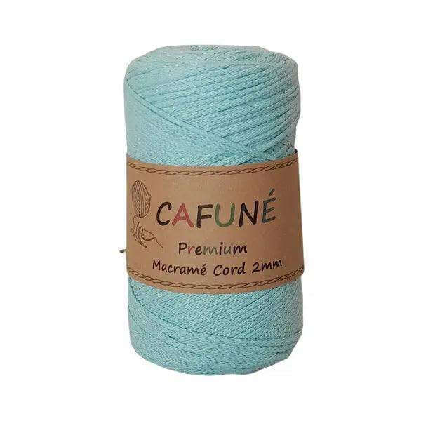 Premium Macrameé Koord 2mm Mint - Hobbygaren