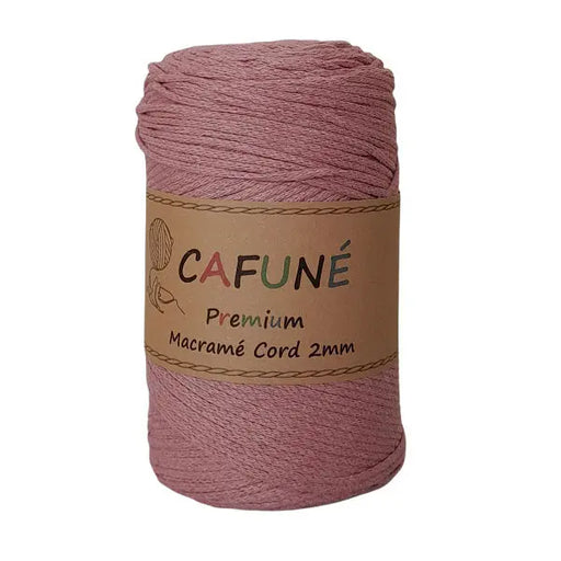 cafuné premium macrame koord 2mm oud roze . Haak schitterende tassen, dromenvangers of levensbomen.