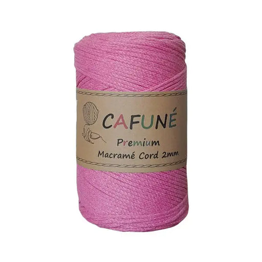 cafuné premium macrame koord 2mm roze. Haak schitterende tassen, dromenvangers of levensbomen.