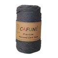 Cafuné Premium Macrame Koord 3mm Antraciet - Hobbygaren