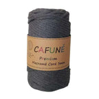 Cafuné Premium Macrame Koord 3mm Antraciet - Hobbygaren