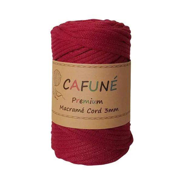 Cafuné Premium Macrame Koord 3mm Bordeaux - Hobbygaren
