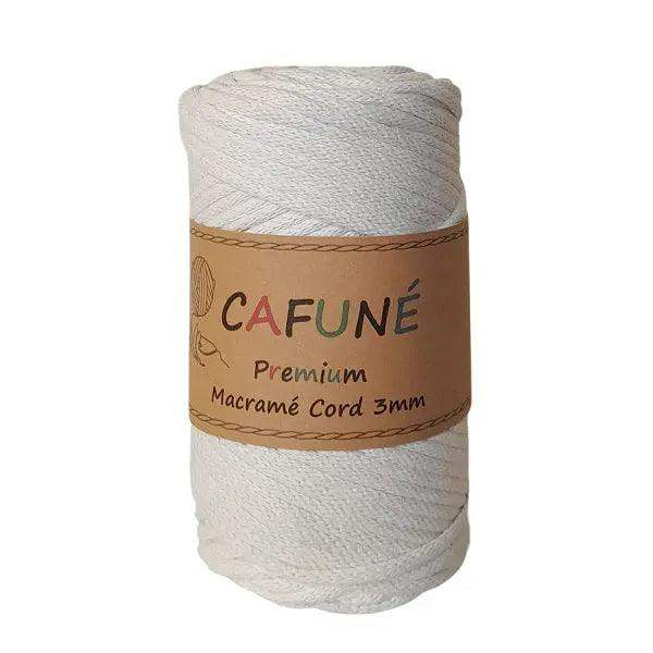 Cafuné Premium Macrame Koord 3mm Ecru - Hobbygaren