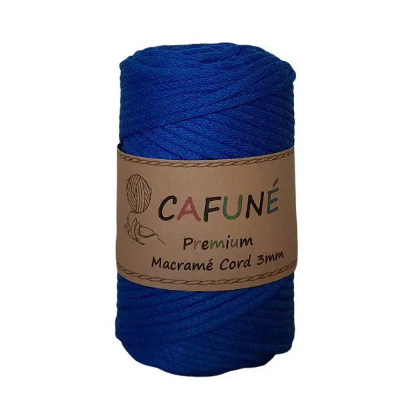 cafune premium macrame koord, gevlochten koord, indigo