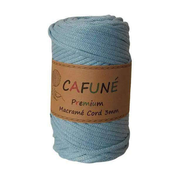 Cafuné Premium Macrame Koord 3mm Licht Blauw - Hobbygaren