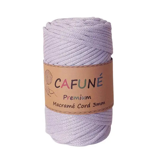 cafune premium macrame koord, gevlochten koord, lila