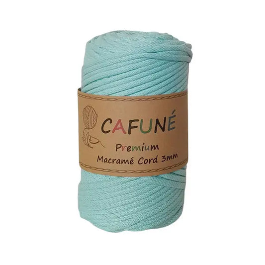 cafune premium macrame koord, gevlochten koord, mint