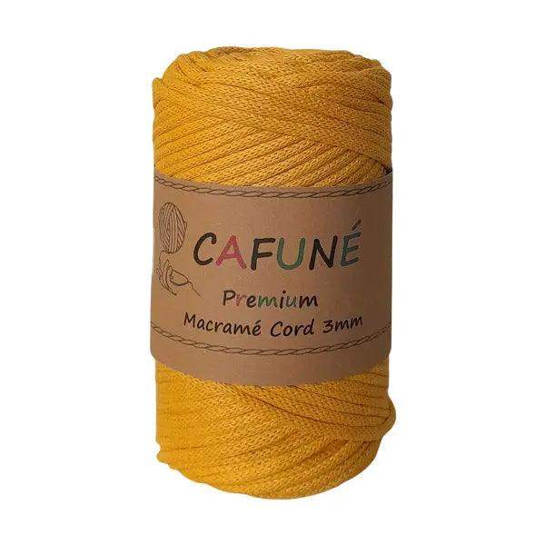 Cafuné Premium Macrame Koord 3mm Mosterd - Hobbygaren
