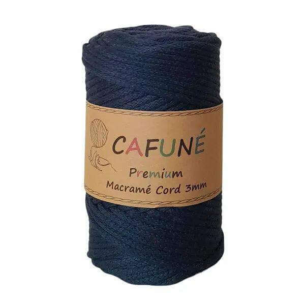 Cafuné Premium Macrame Koord 3mm Navy - Hobbygaren