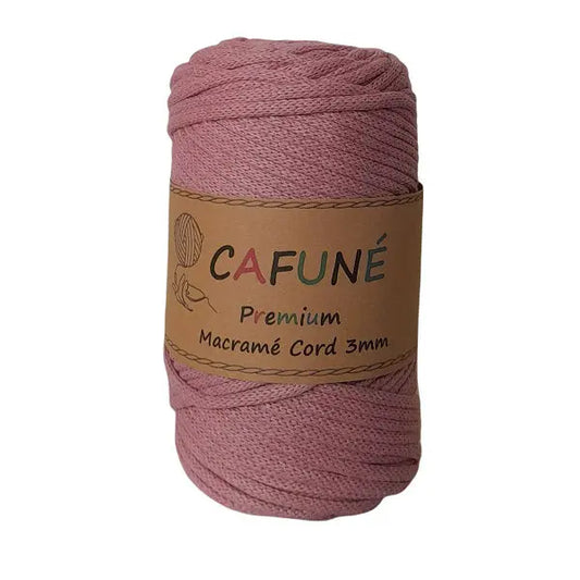 cafune premium macrame koord, gevlochten koord, oud roze