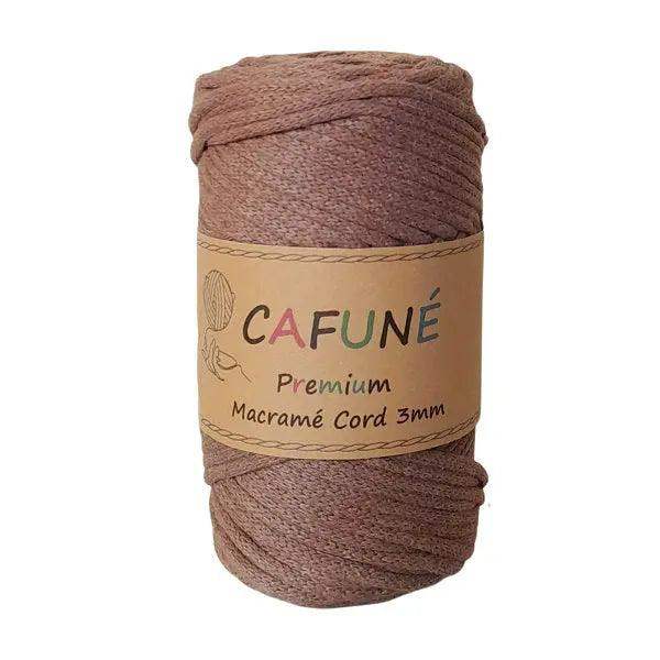 Cafuné Premium Macrame Koord 3mm Roest Bruin - Hobbygaren