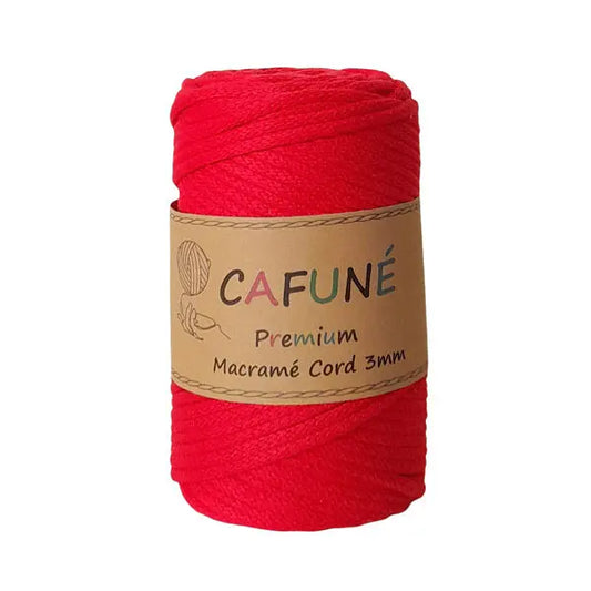 cafune premium macrame koord, gevlochten koord, rood