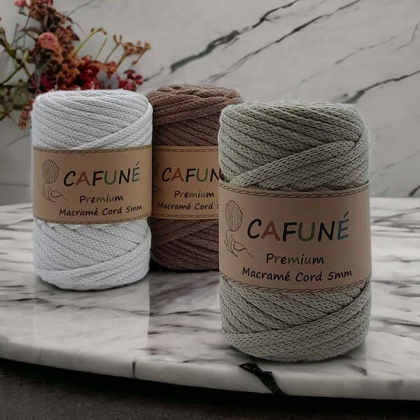 Cafuné Macramé Cord 5mm – Blue – Braided &amp; 40m