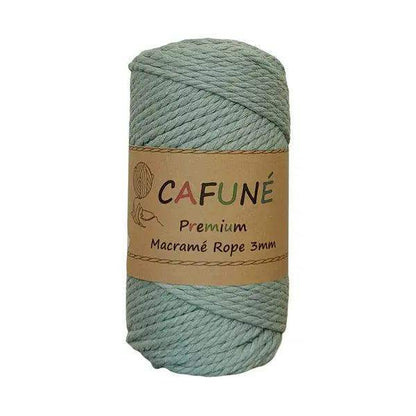 Premium Macrame Touw 3mm- Eucalyptus - Hobbygaren