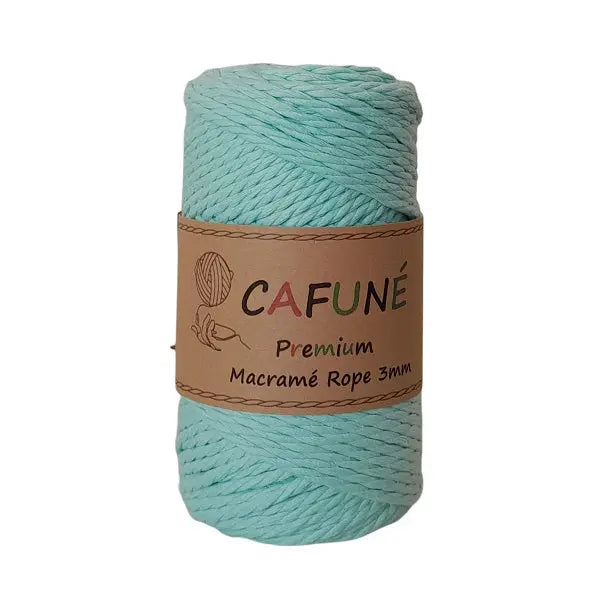 cafune premium macrame touw 3mm mint