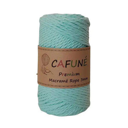 Premium Macrame Touw 3mm - Mint - Hobbygaren