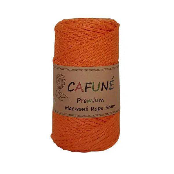 Premium Macrame Touw 3mm - Oranje - Hobbygaren
