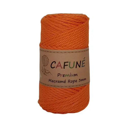cafune premium macrame touw 3mm oranje